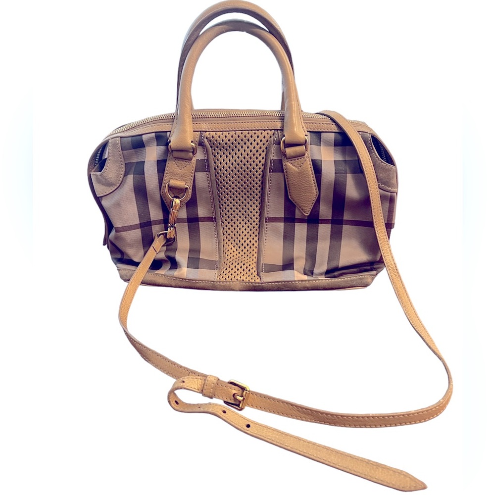 Burberry Brown House Check Canvass Satchel